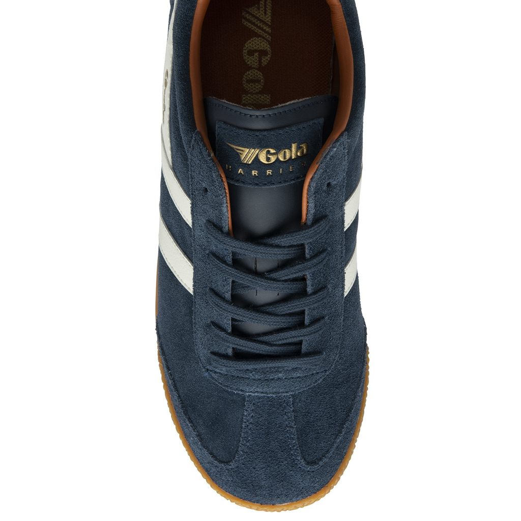 Gola Classics Harrier Suede Sneakers Granatowe Białe Pomarańczowe Polska | 5108IYDRP