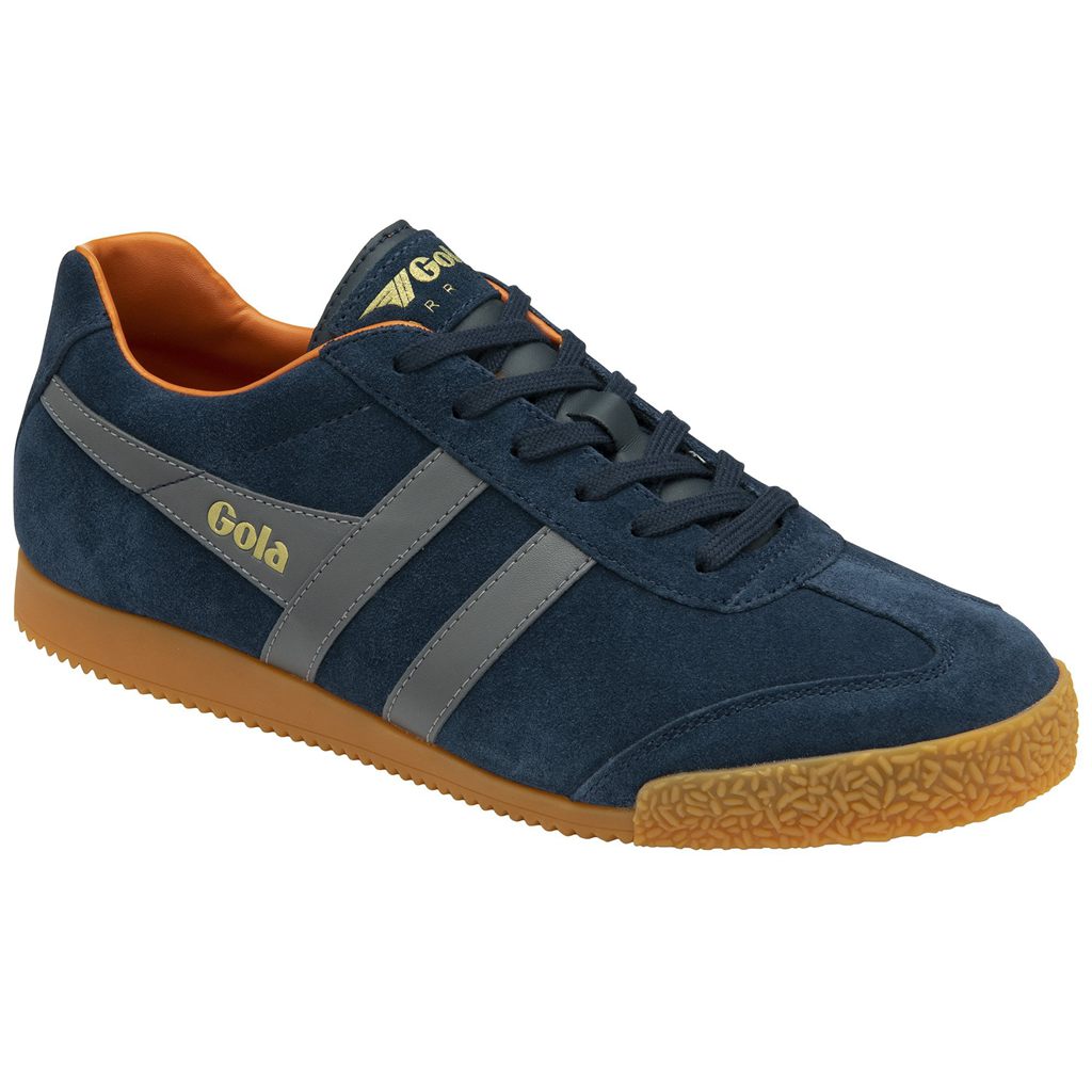 Gola Classics Harrier Suede Sneakers Granatowe Pomarańczowe Polska | 3278CUHXJ