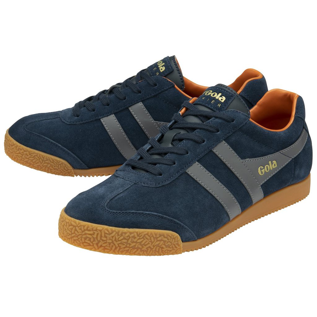 Gola Classics Harrier Suede Sneakers Granatowe Pomarańczowe Polska | 3278CUHXJ
