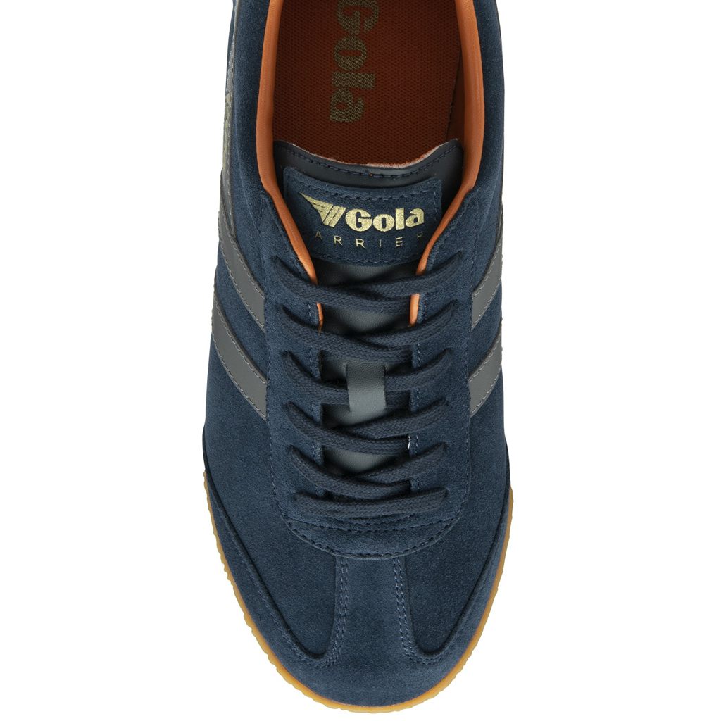 Gola Classics Harrier Suede Sneakers Granatowe Pomarańczowe Polska | 3278CUHXJ