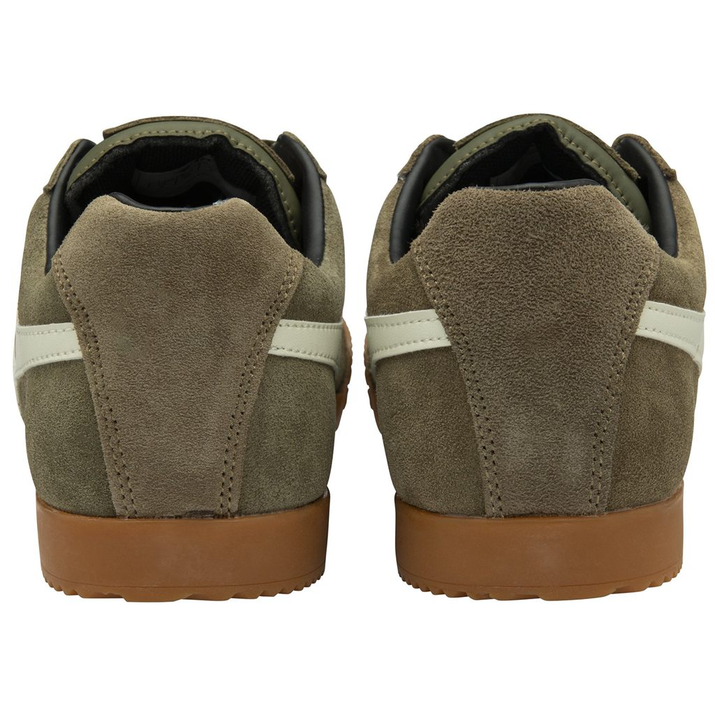 Gola Classics Harrier Suede Sneakers Khaki Białe Czarne Polska | 8516BTFGL