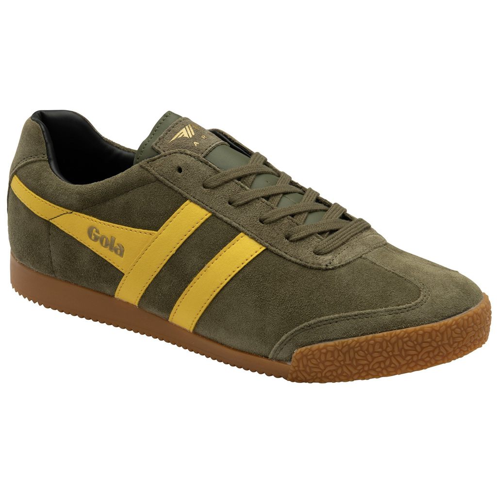 Gola Classics Harrier Suede Sneakers Khaki Czarne Polska | 6908WNBAC