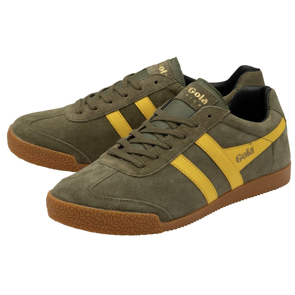 Gola Classics Harrier Suede Sneakers Khaki Czarne Polska | 6908WNBAC