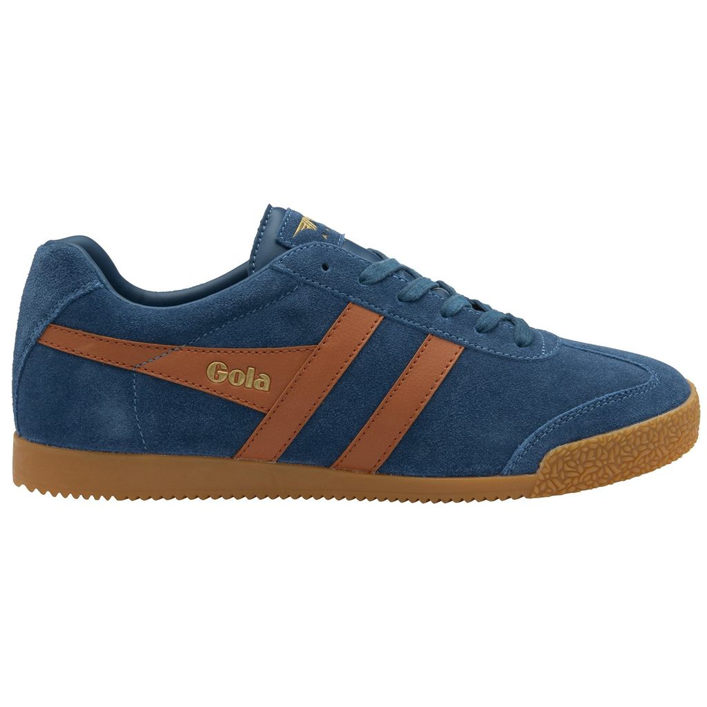 Gola Classics Harrier Suede Sneakers Niebieskie Pomarańczowe Polska | 3159ZCUSO