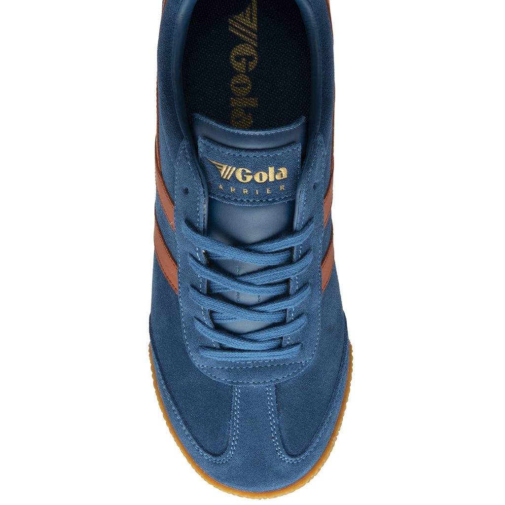 Gola Classics Harrier Suede Sneakers Niebieskie Pomarańczowe Polska | 3159ZCUSO