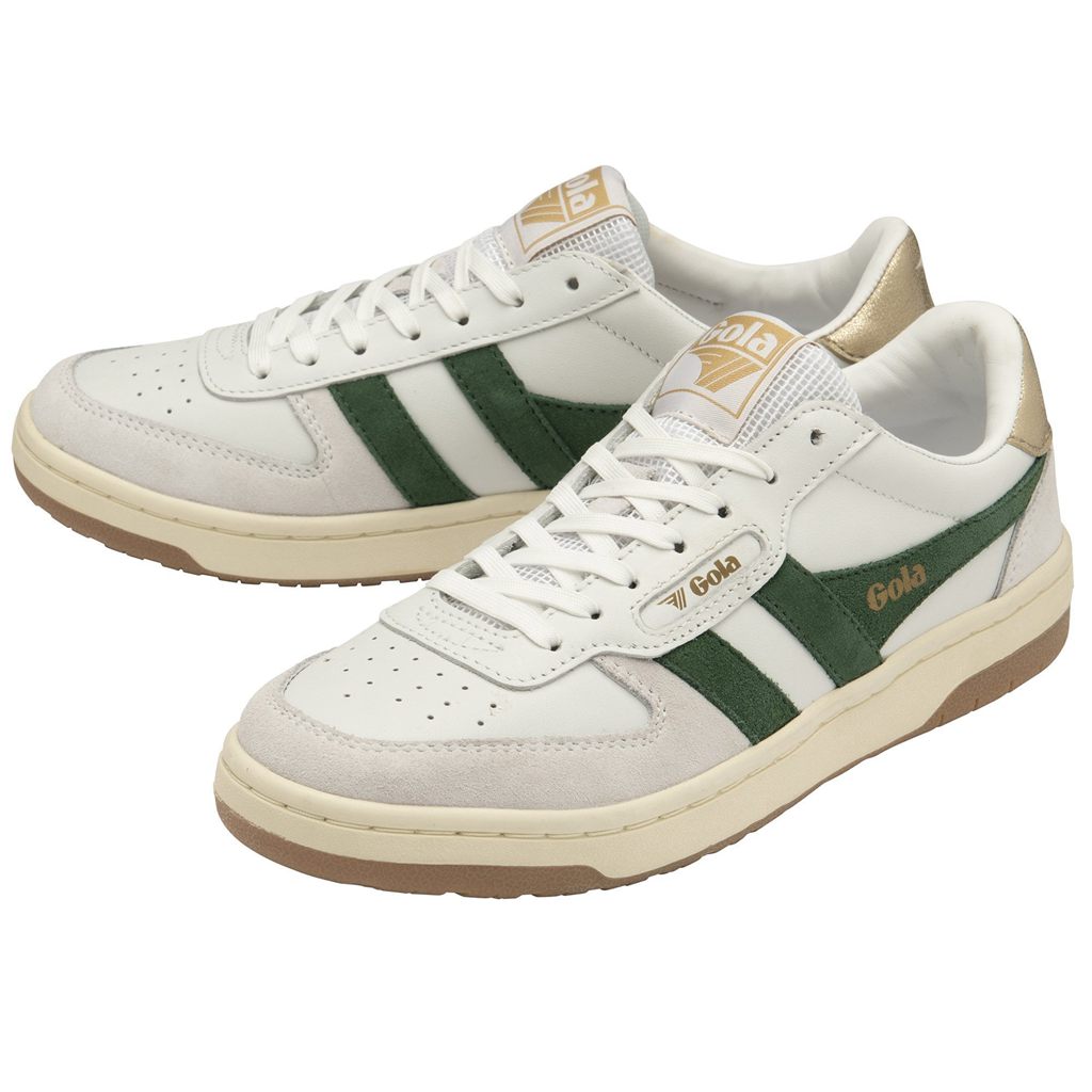 Gola Classics Hawk Sneakers Białe Ciemny Zielone Złote Polska | 1869AVDPB