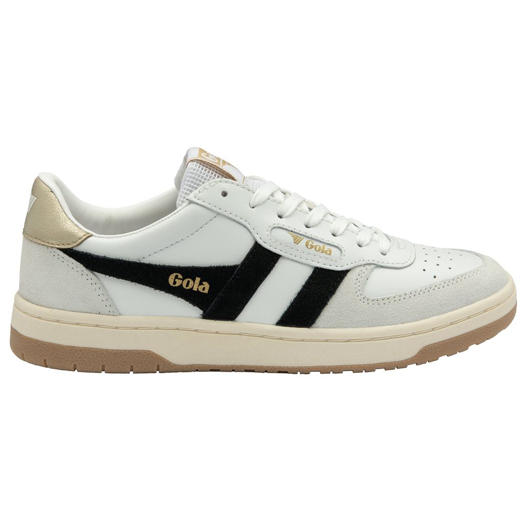 Gola Classics Hawk Sneakers Białe Czarne Złote Polska | 7041BWJPL