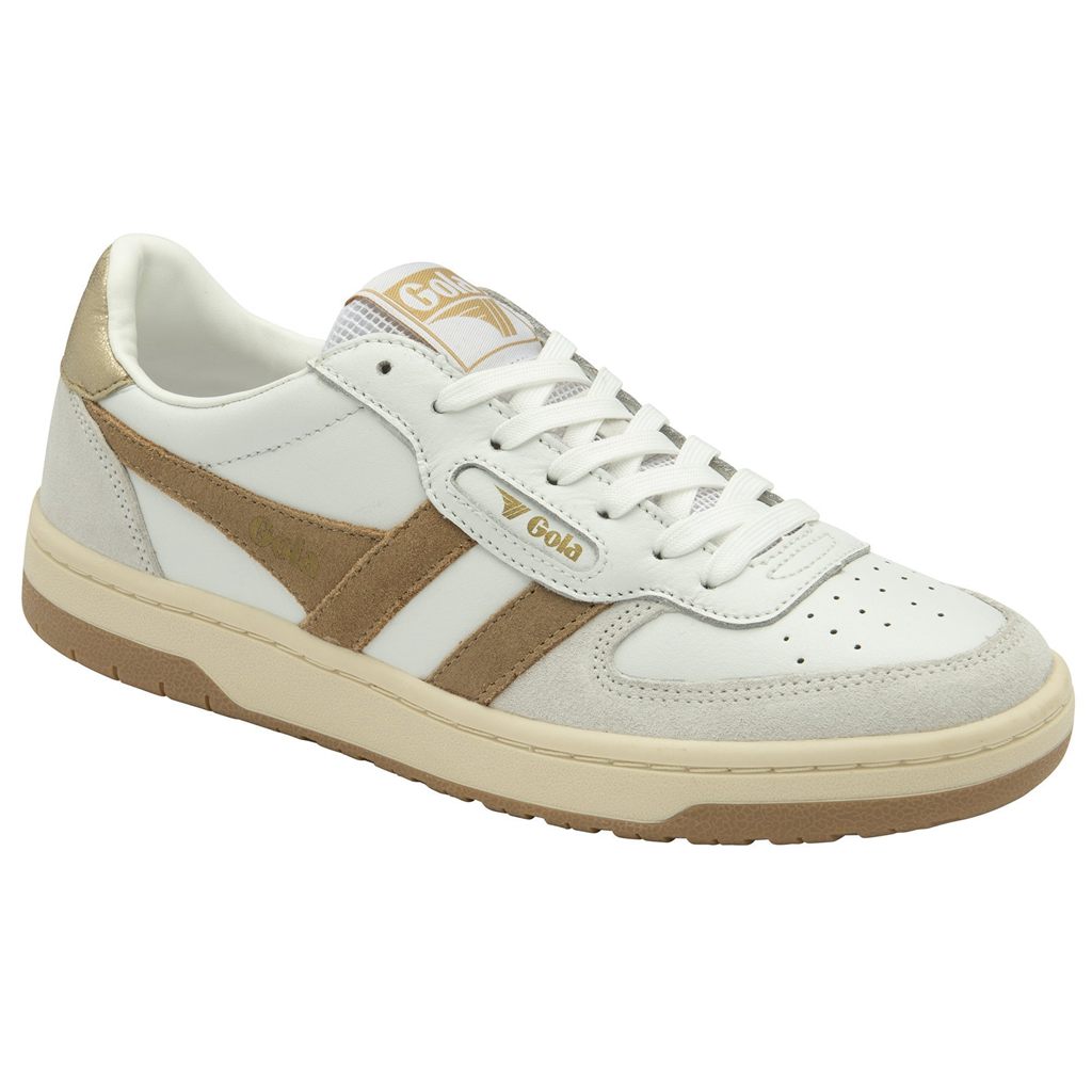 Gola Classics Hawk Sneakers Białe Głęboka Złote Polska | 3548GITBN