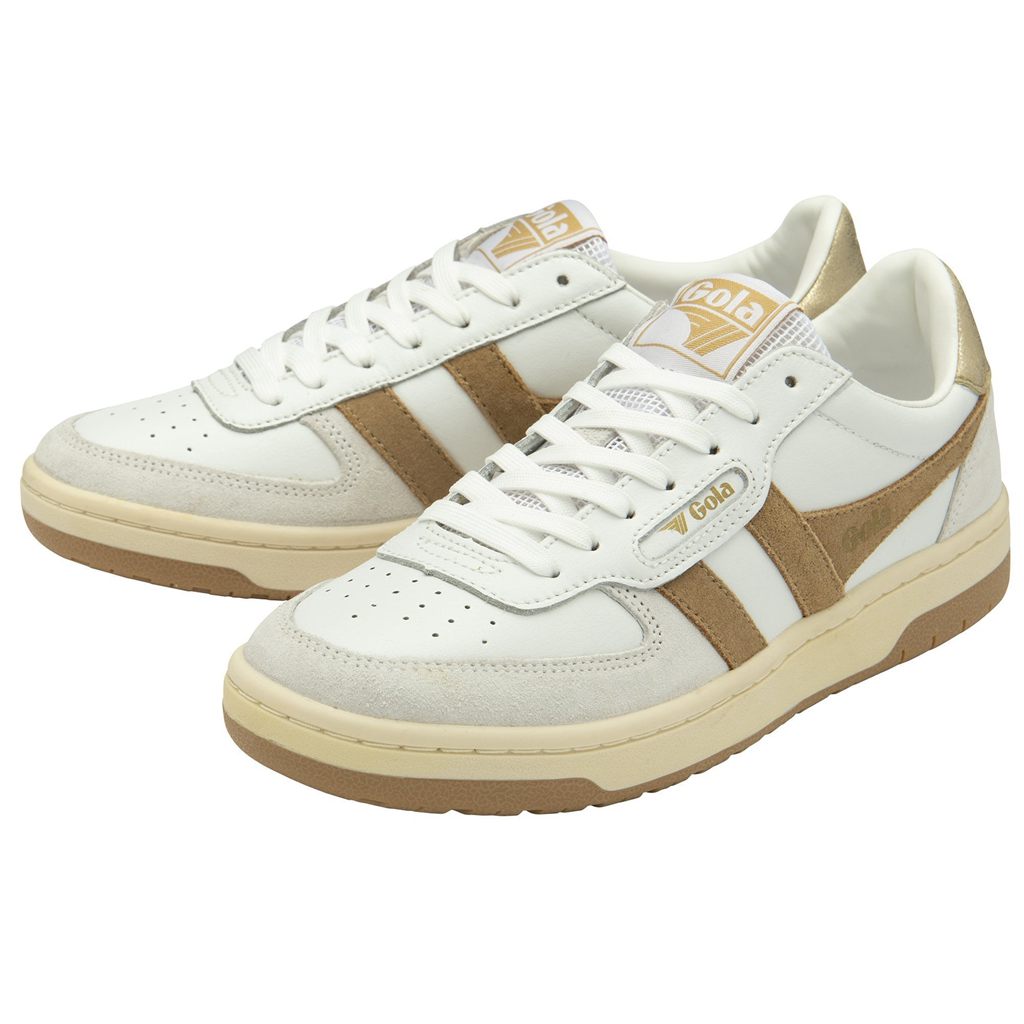 Gola Classics Hawk Sneakers Białe Głęboka Złote Polska | 3548GITBN