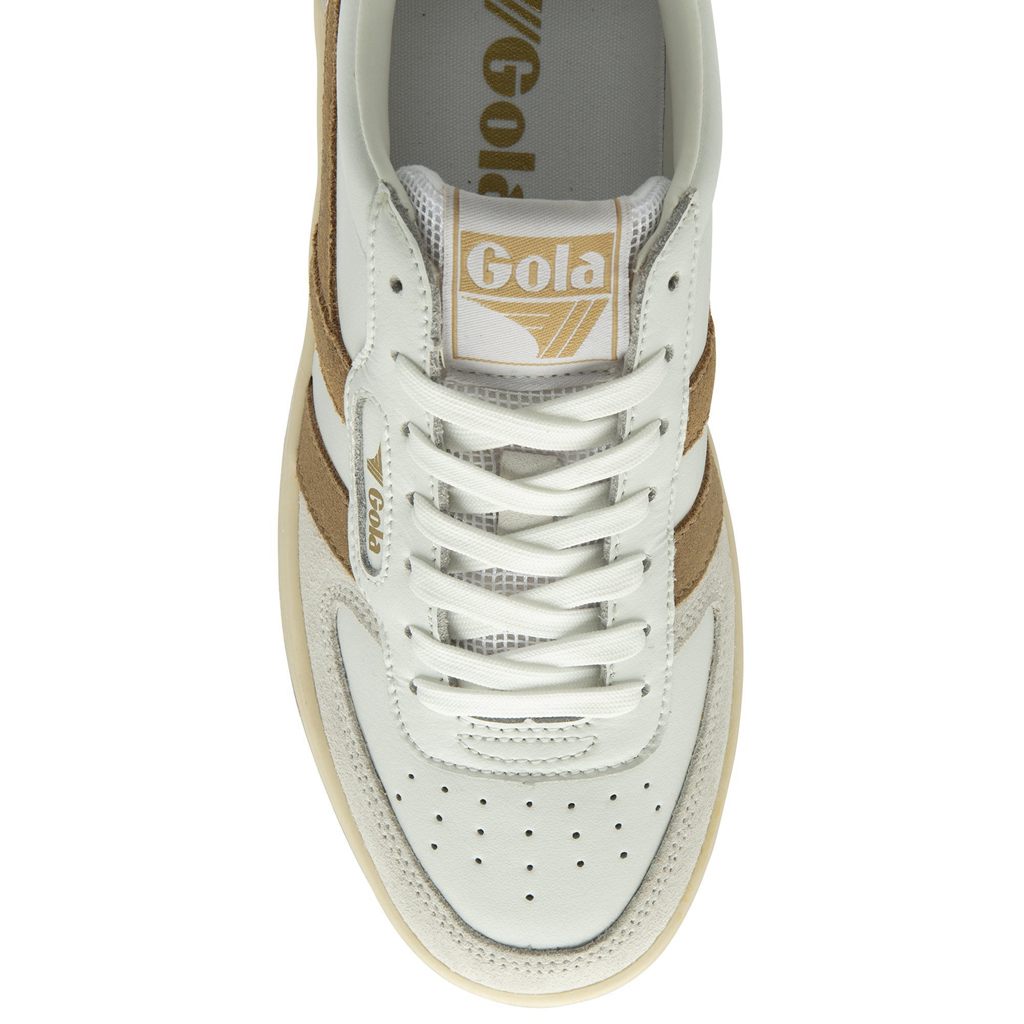 Gola Classics Hawk Sneakers Białe Głęboka Złote Polska | 3548GITBN
