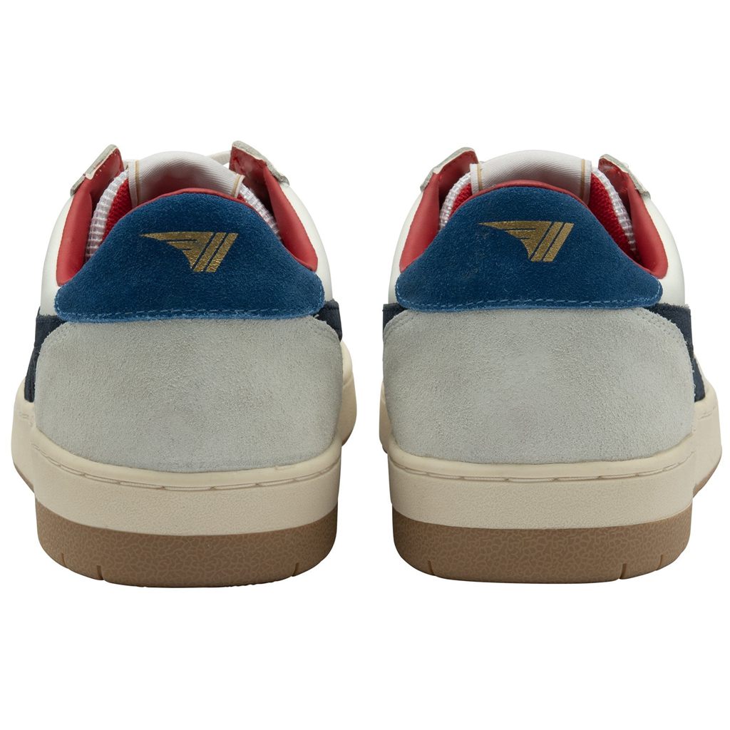Gola Classics Hawk Sneakers Białe Granatowe Niebieskie Polska | 8247HZLJV