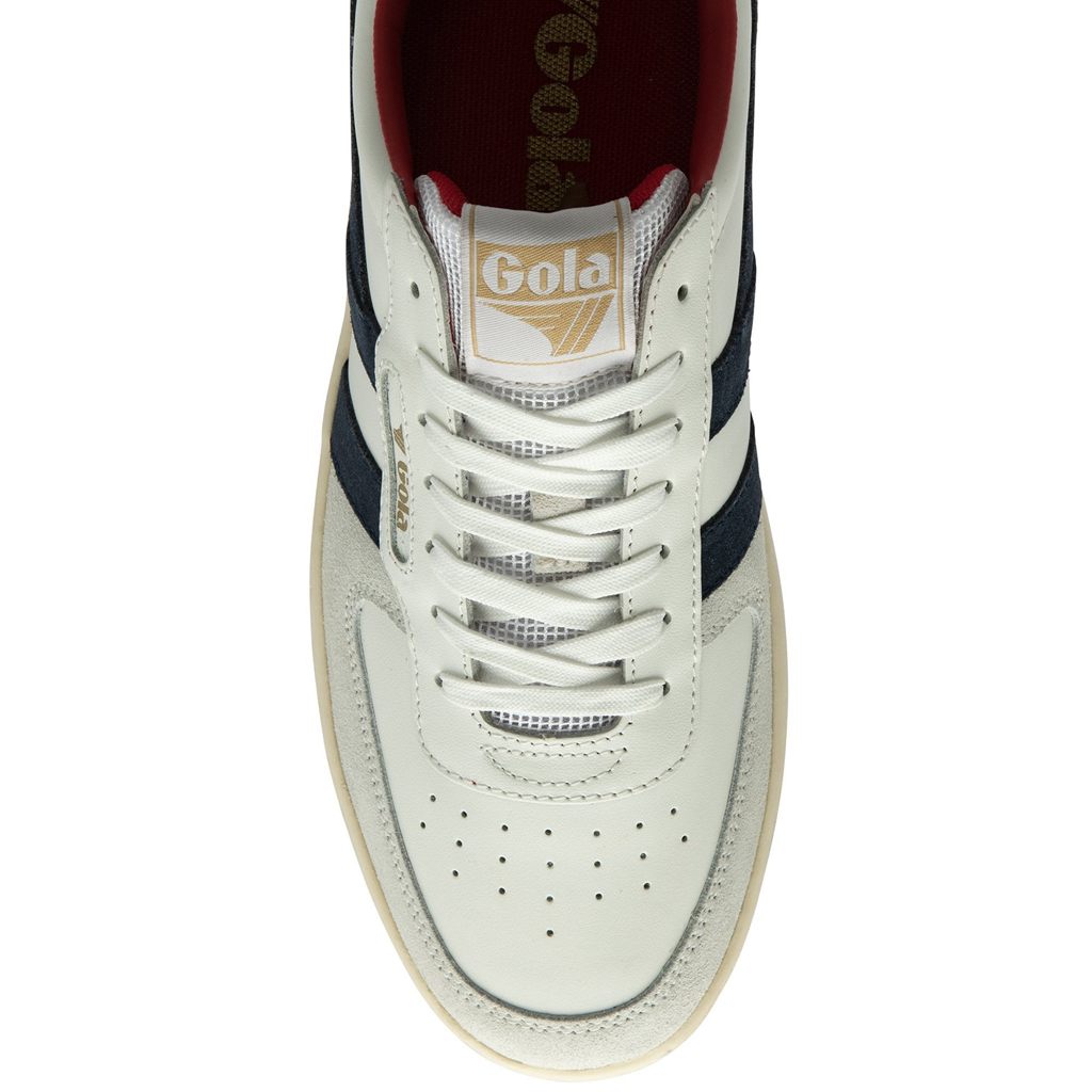 Gola Classics Hawk Sneakers Białe Granatowe Niebieskie Polska | 8247HZLJV