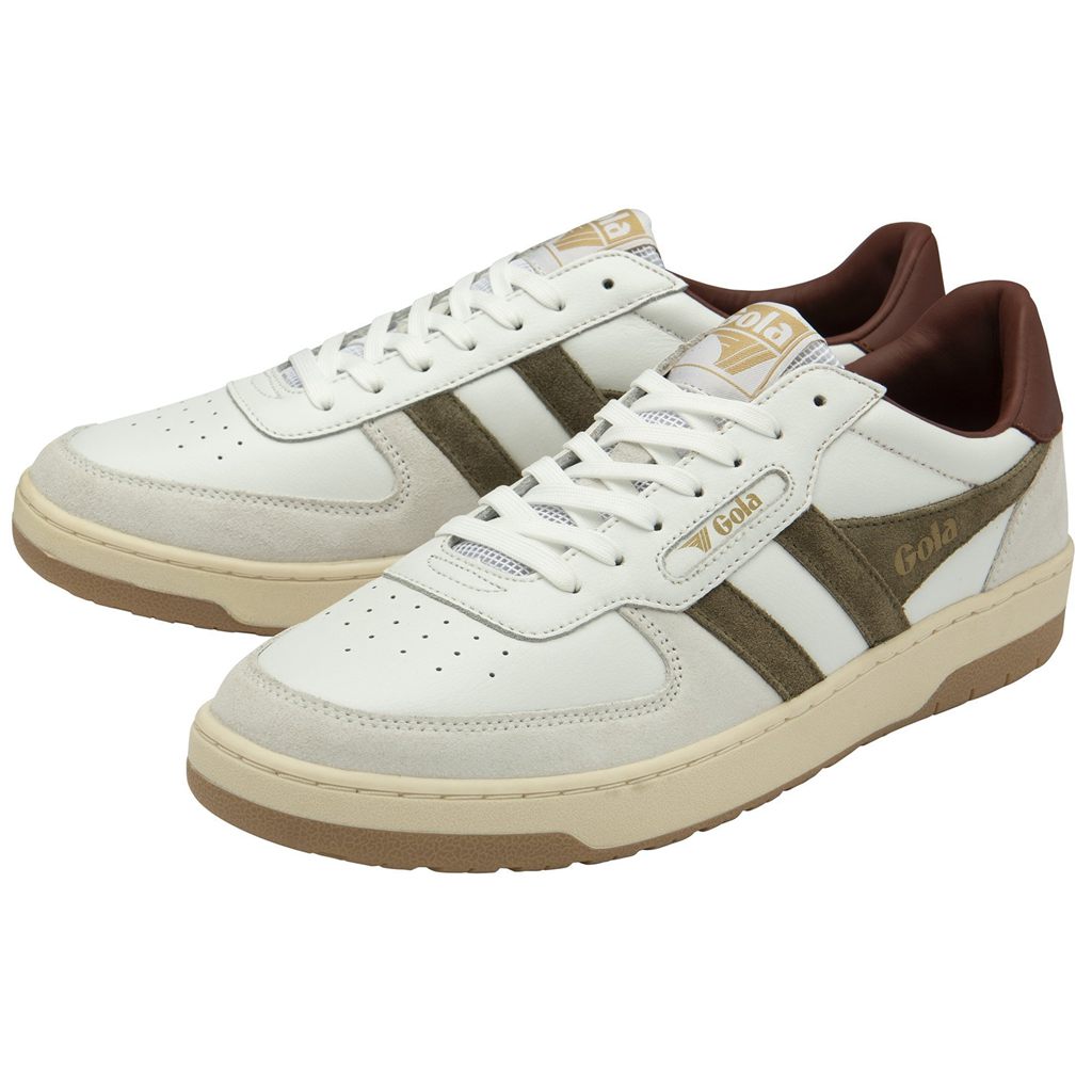 Gola Classics Hawk Sneakers Białe Khaki Polska | 6301VLXDY