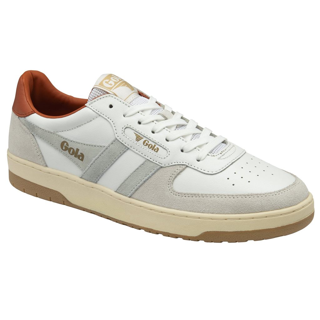 Gola Classics Hawk Sneakers Białe Pomarańczowe Polska | 6731UCIFJ