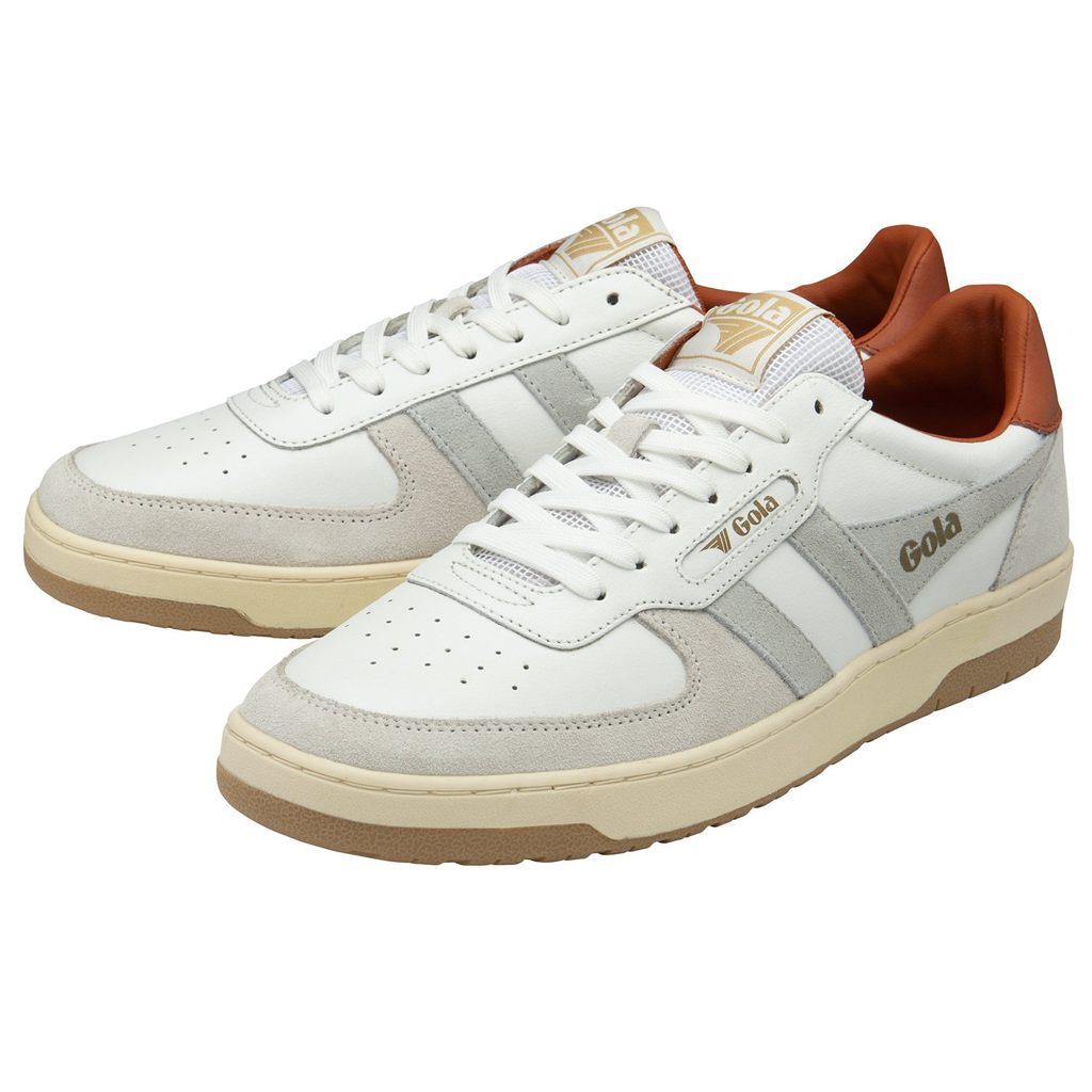 Gola Classics Hawk Sneakers Białe Pomarańczowe Polska | 6731UCIFJ