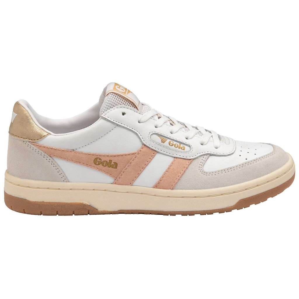Gola Classics Hawk Sneakers Białe Różowe Złote Polska | 1984FSJRC
