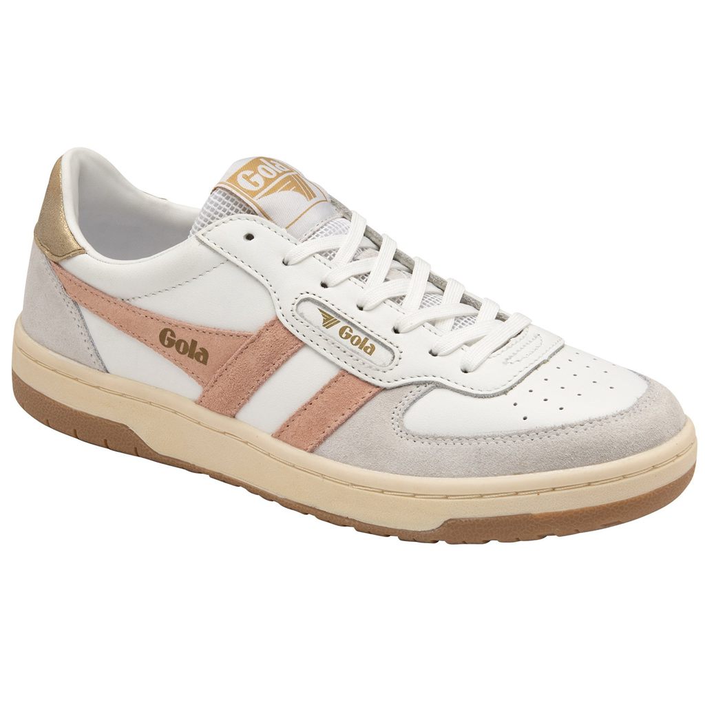 Gola Classics Hawk Sneakers Białe Różowe Złote Polska | 1984FSJRC