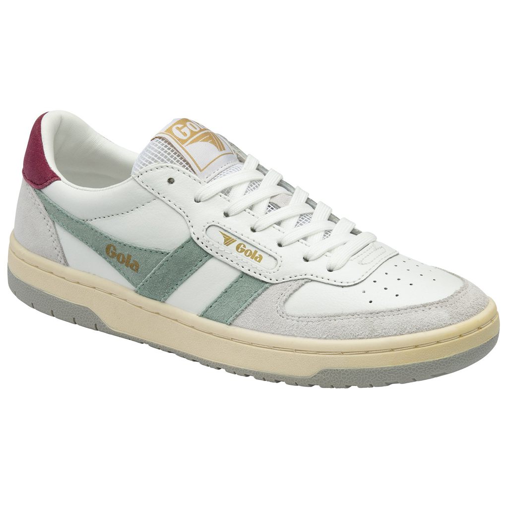 Gola Classics Hawk Sneakers Białe Zielone Głęboka Szare Polska | 8415USDET