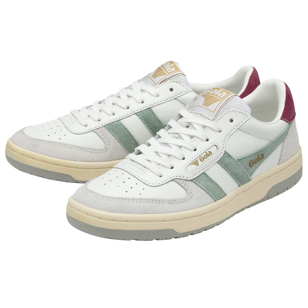 Gola Classics Hawk Sneakers Białe Zielone Głęboka Szare Polska | 8415USDET