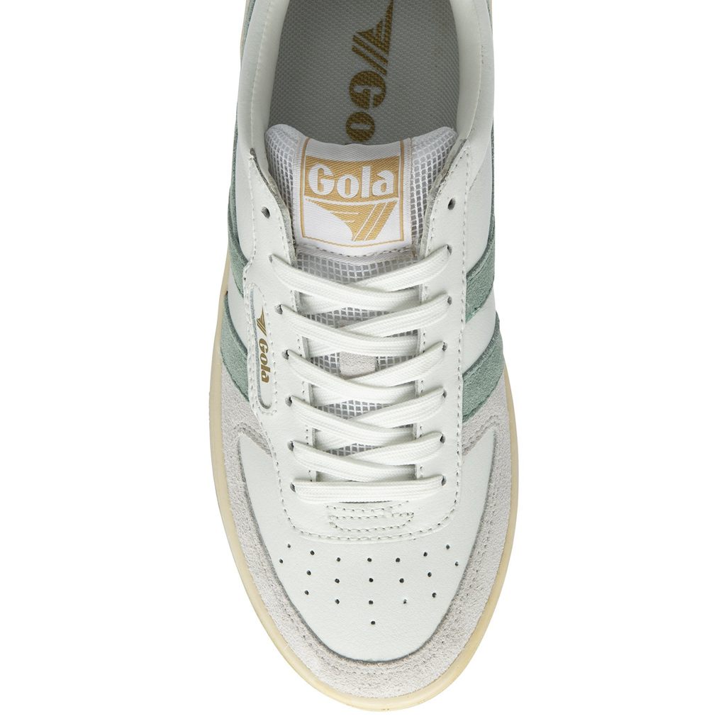 Gola Classics Hawk Sneakers Białe Zielone Głęboka Szare Polska | 8415USDET