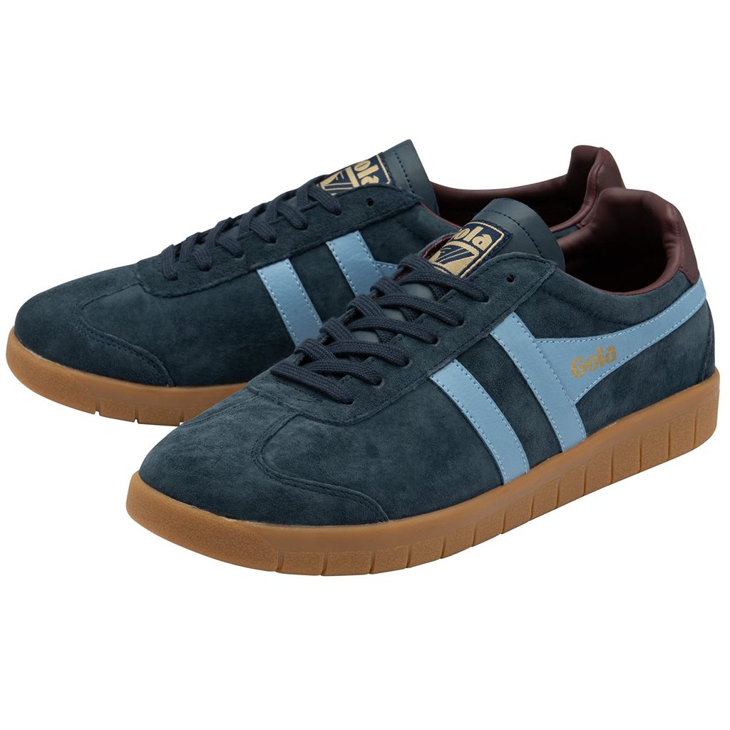 Gola Classics Hurricane Suede Sneakers Granatowe Bordowe Polska | 1438WURFA