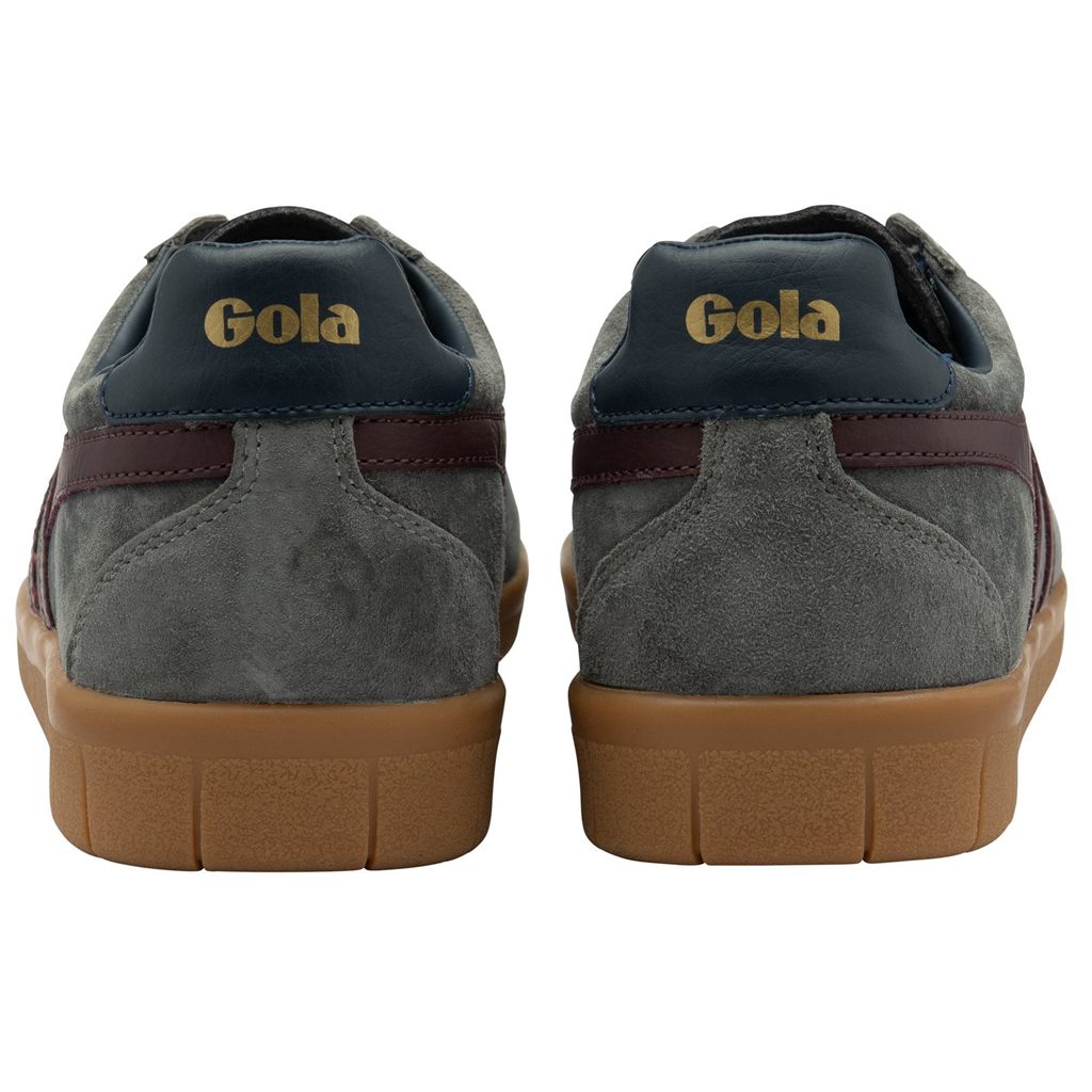 Gola Classics Hurricane Suede Sneakers Bordowe Granatowe Polska | 2987LOJQE
