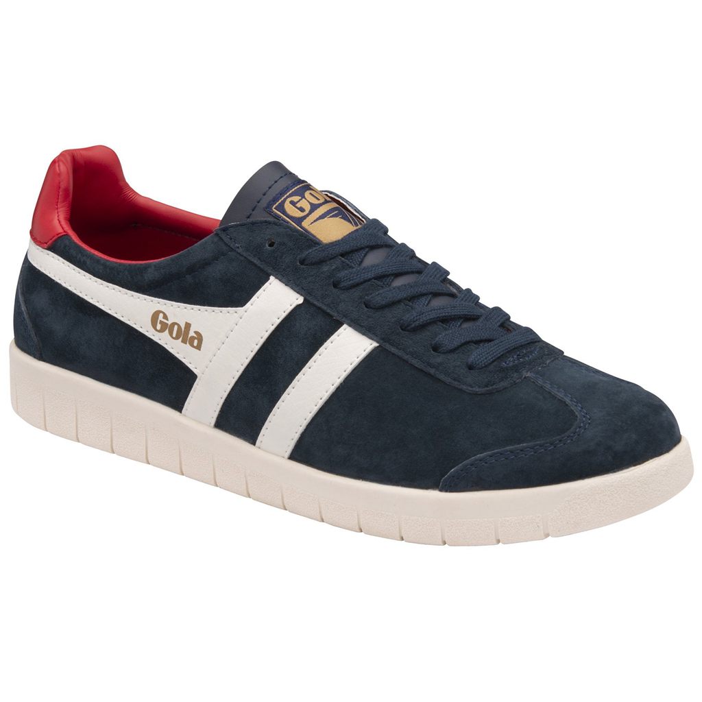 Gola Classics Hurricane Suede Sneakers Granatowe Białe Jasny Czerwone Polska | 5391HOMAP
