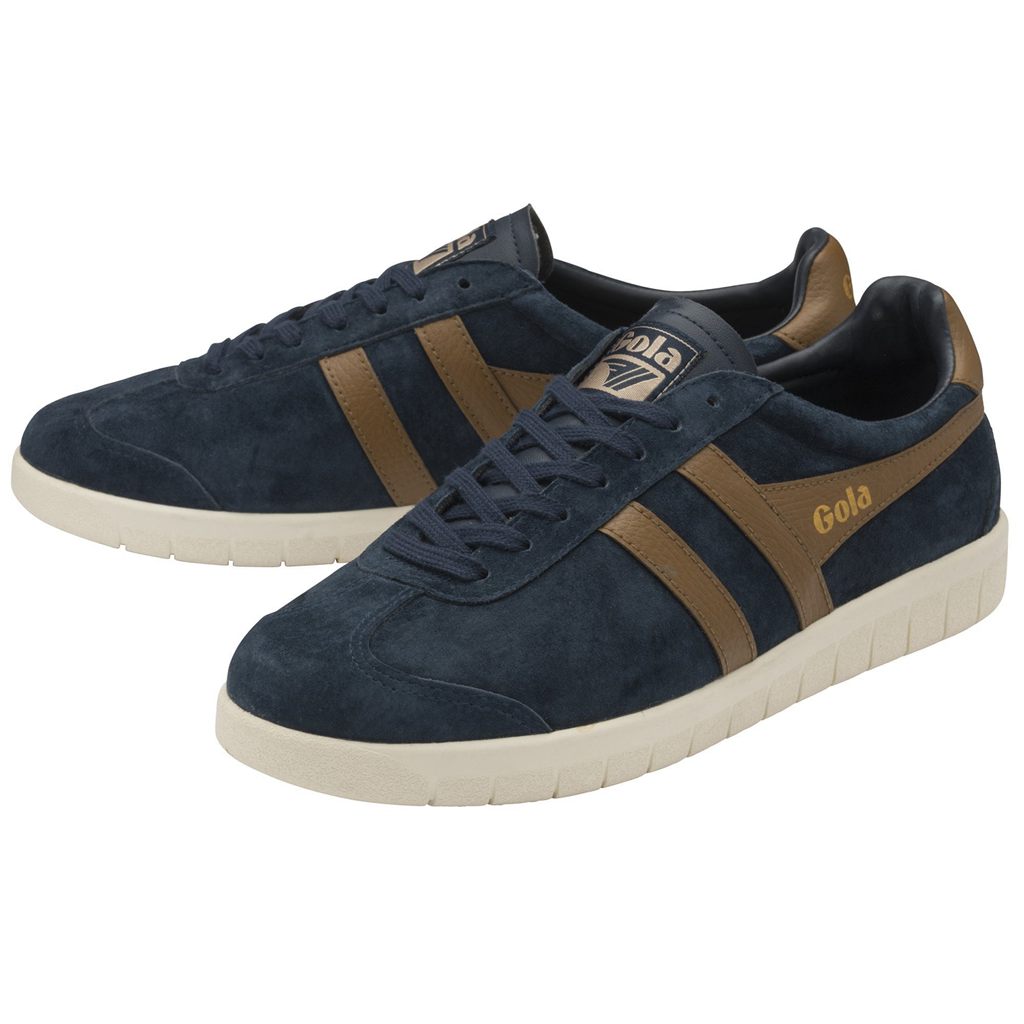 Gola Classics Hurricane Suede Sneakers Granatowe Białe Polska | 5398ZELTM