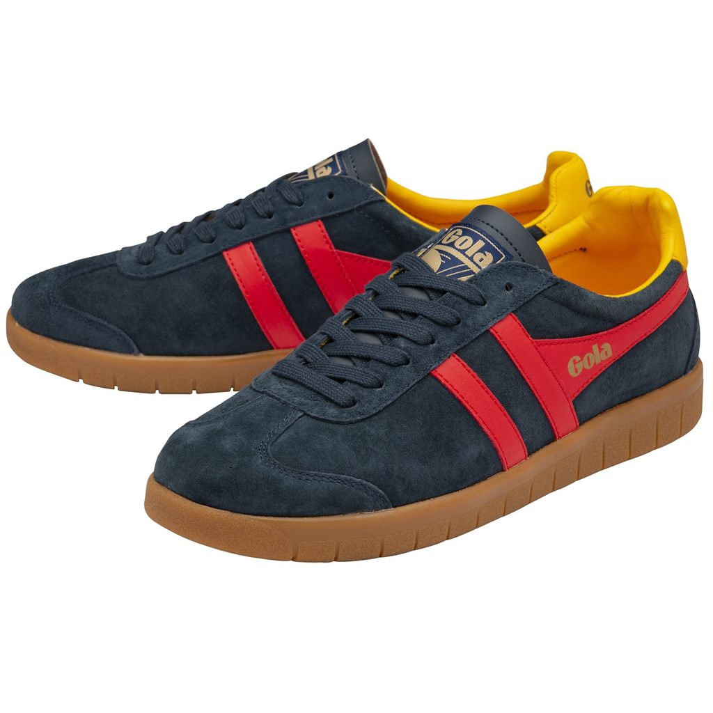 Gola Classics Hurricane Suede Sneakers Granatowe Czerwone Polska | 4259MTOXB