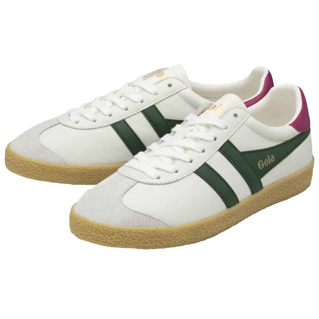 Gola Classics Medallist Leather Sneakers Białe Fuksja Polska | 8712YMPTF