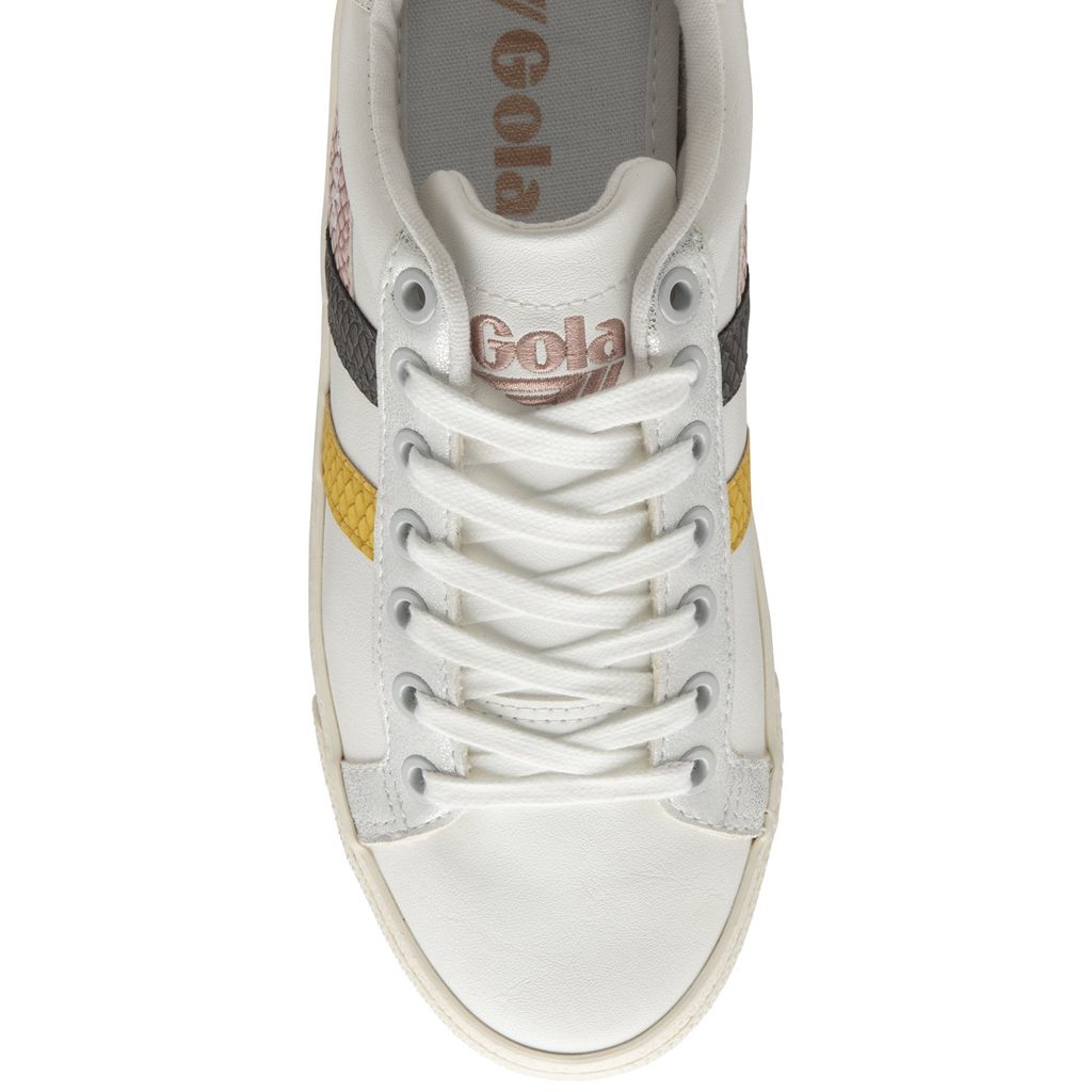 Gola Classics Orchid Platform Trident Snake Sneakers Białe Różowe Polska | 8609JKTDH
