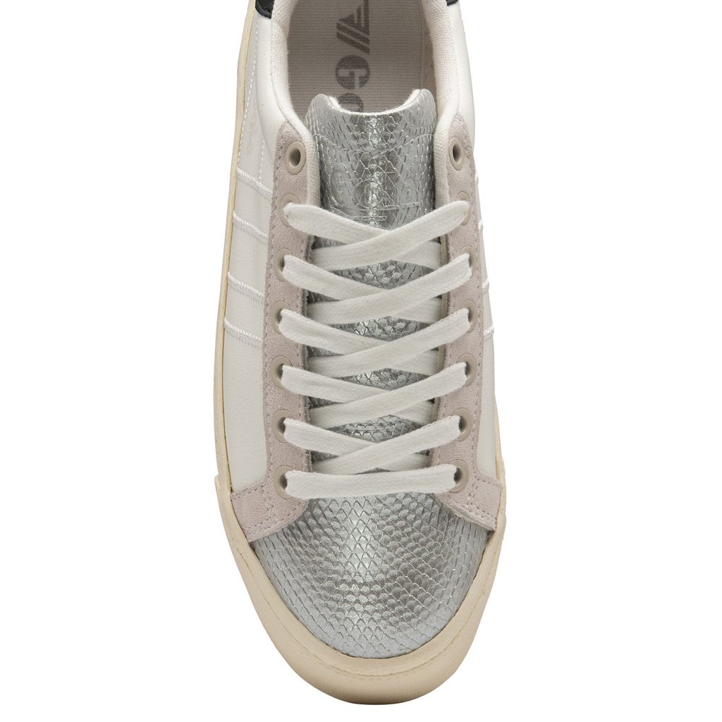 Gola Classics Orchid Platform Viper Sneakers Białe Srebrne Polska | 4218OUTVN