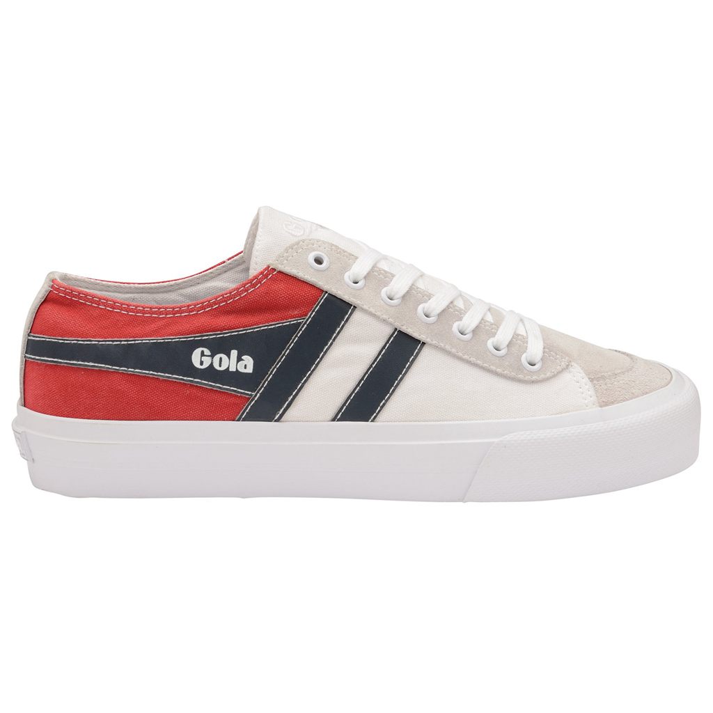 Gola Classics Quota II RWB Plimsoll Sneakers Białe Czerwone Granatowe Polska | 8751MOJUV