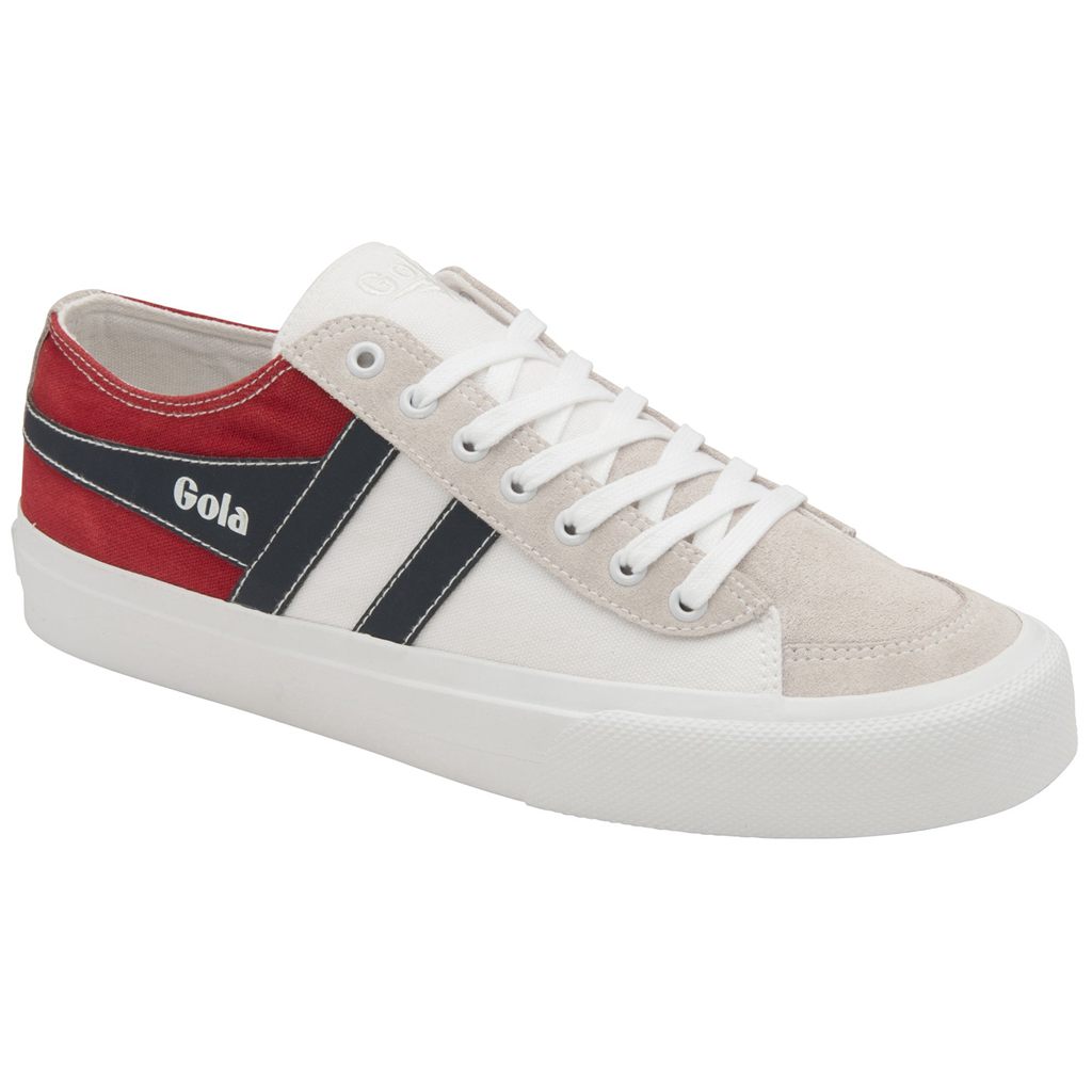 Gola Classics Quota II RWB Plimsoll Sneakers Białe Czerwone Granatowe Polska | 8751MOJUV
