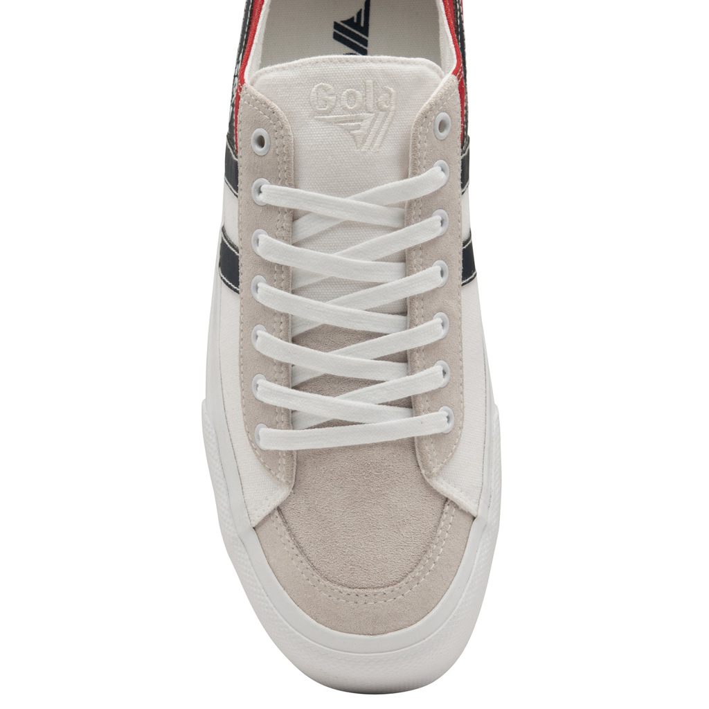 Gola Classics Quota II RWB Plimsoll Sneakers Białe Czerwone Granatowe Polska | 8751MOJUV