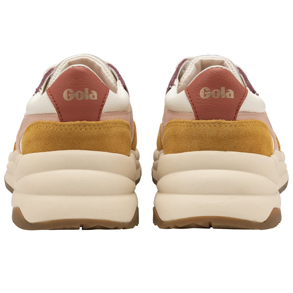 Gola Classics Saturn Quadrant Sneakers Białe Różowe Pomarańczowe Polska | 8204NBGMI