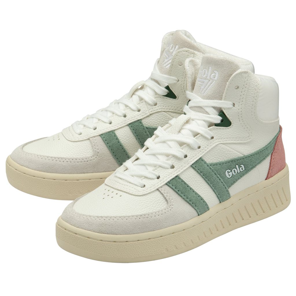 Gola Classics Slam Trident Sneakers Białe Zielone Koralowe Różowe Polska | 8701DGITM
