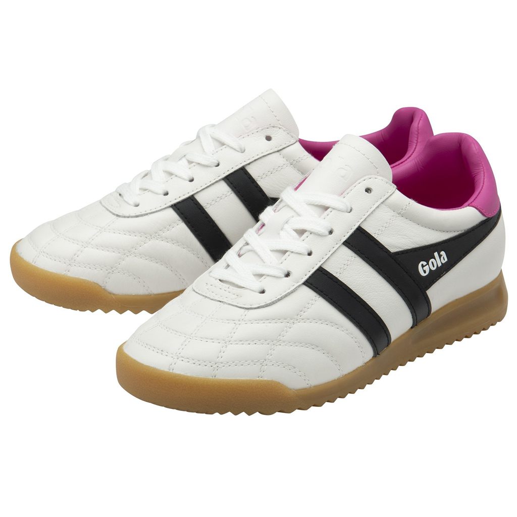 Gola Classics Stadium Sneakers Białe Czarne Różowe Polska | 1504JRMCH