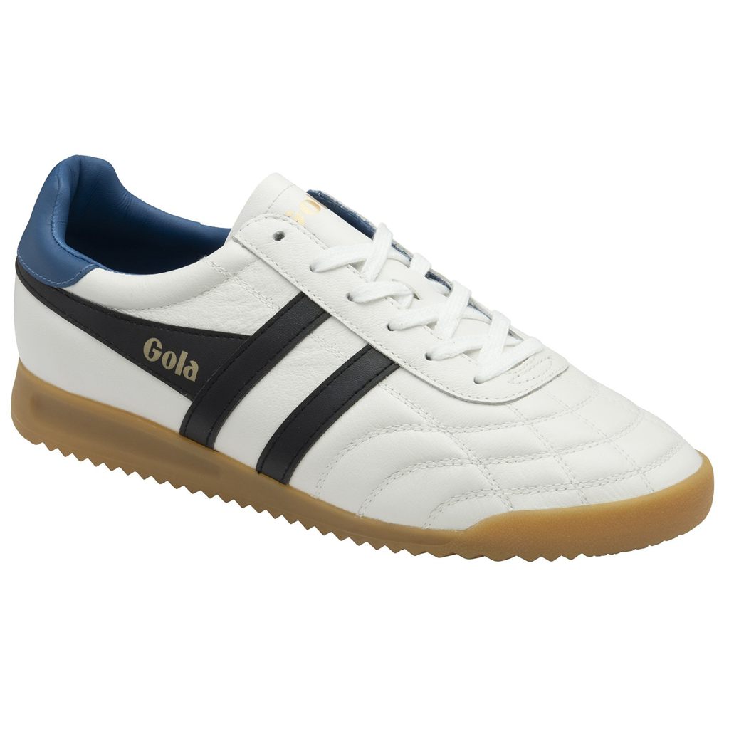 Gola Classics Stadium Sneakers Białe Czarne Niebieskie Polska | 7986IZATH