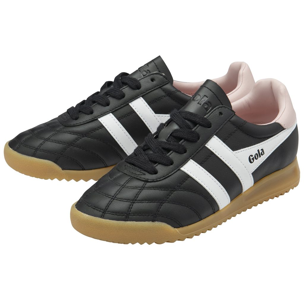Gola Classics Stadium Sneakers Czarne Białe Różowe Polska | 9348QSMXC