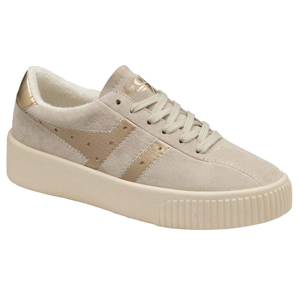 Gola Classics Super Court Metallic Sneakers Białe Złote Polska | 6142VMCHP