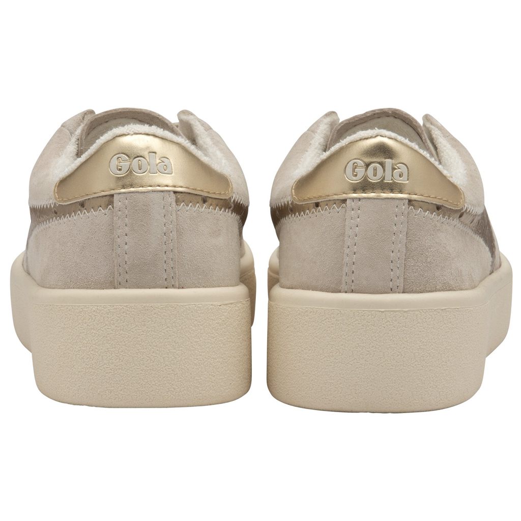 Gola Classics Super Court Metallic Sneakers Białe Złote Polska | 6142VMCHP