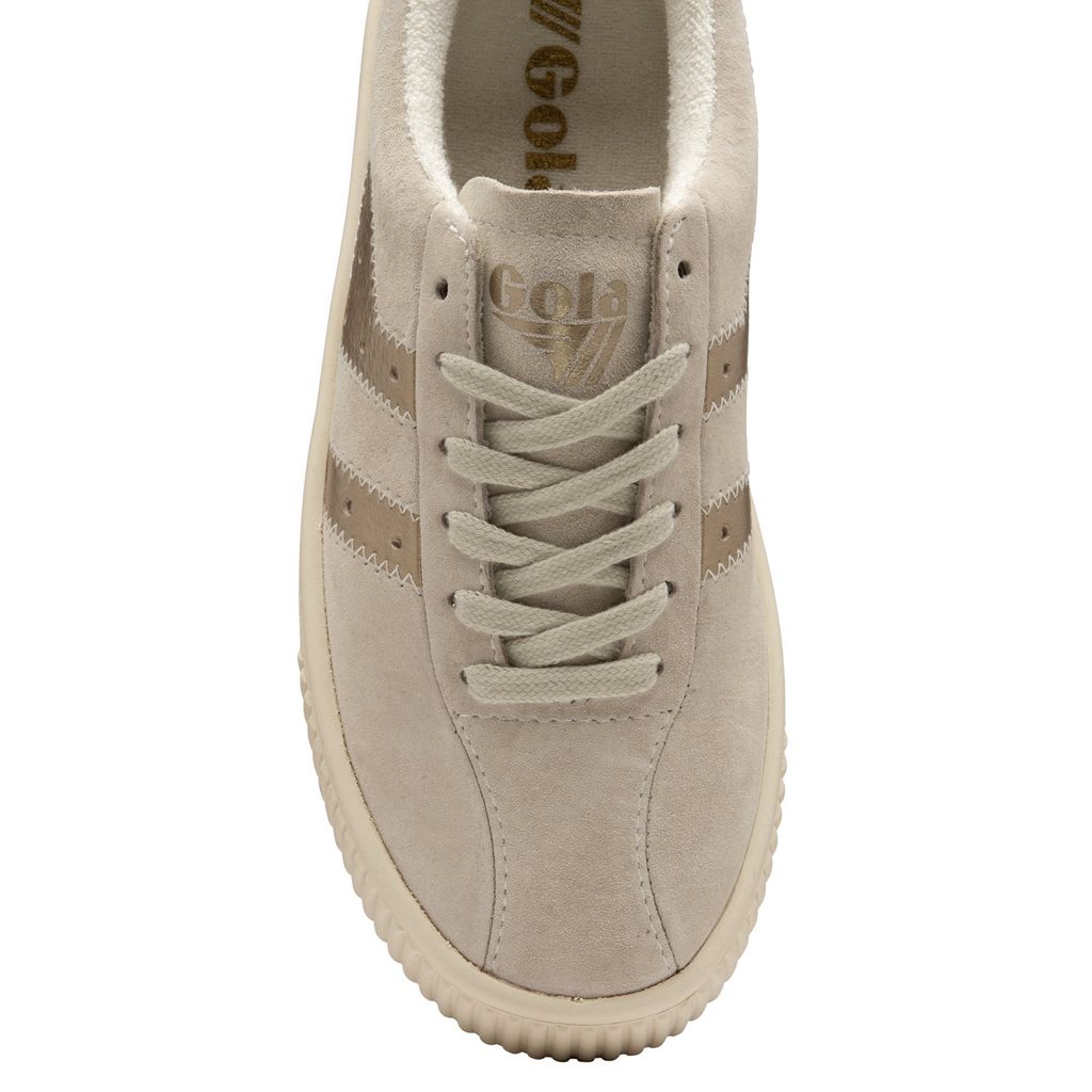 Gola Classics Super Court Metallic Sneakers Białe Złote Polska | 6142VMCHP