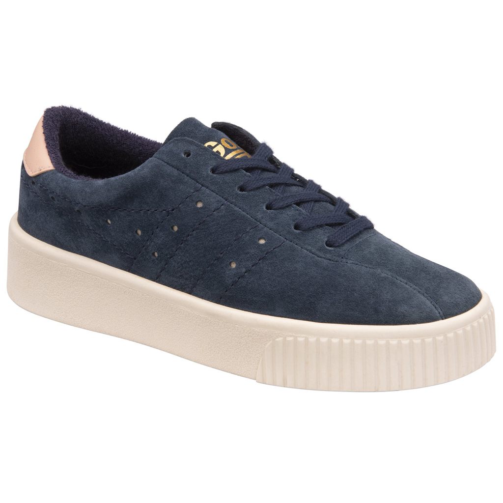 Gola Classics Super Court Suede Sneakers Granatowe Różowe Polska | 7890MXNEZ