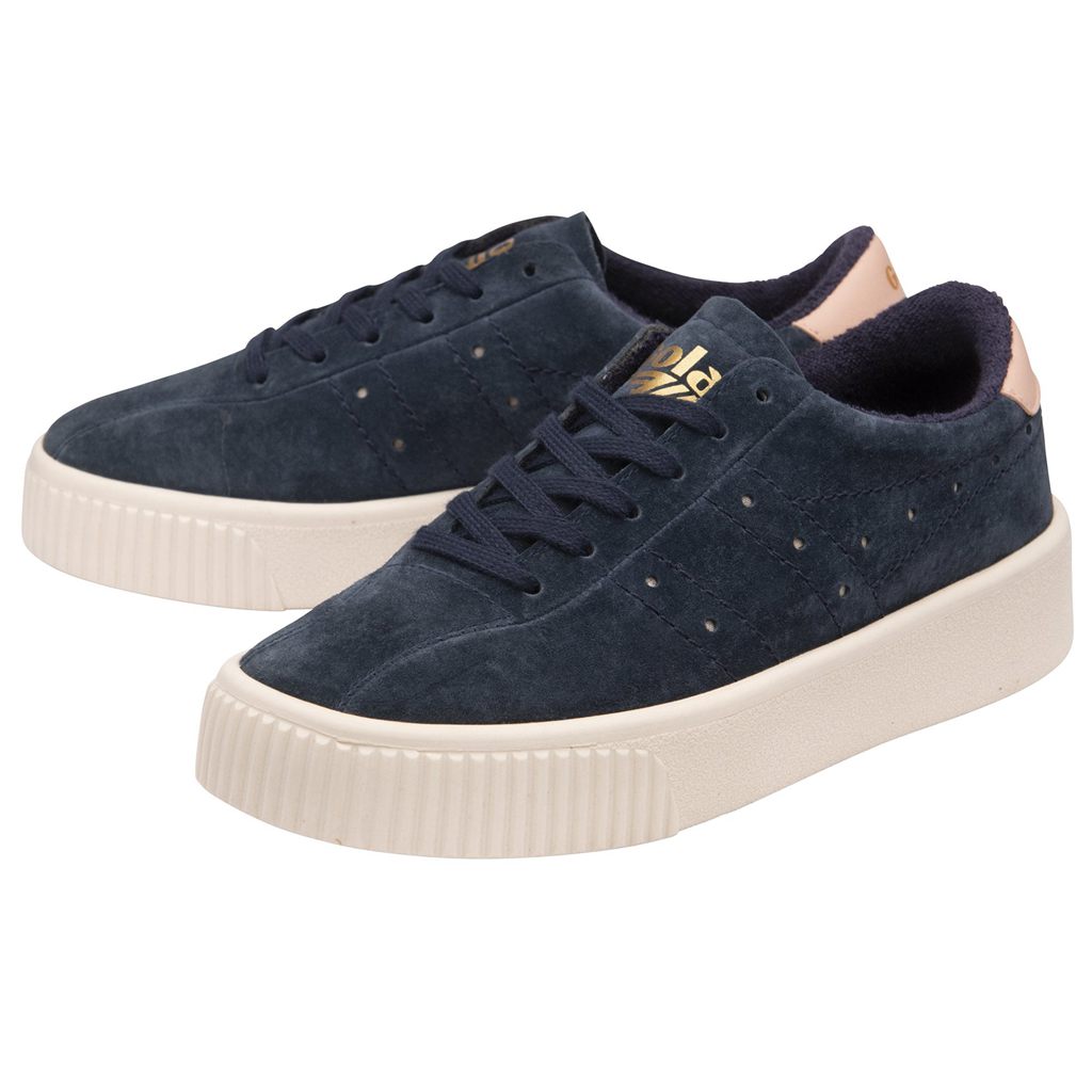 Gola Classics Super Court Suede Sneakers Granatowe Różowe Polska | 7890MXNEZ
