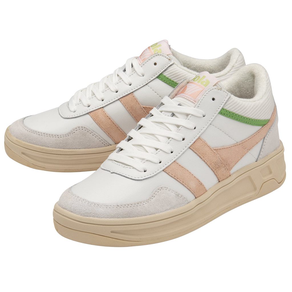 Gola Classics Swerve Sneakers Białe Różowe Zielone Polska | 5209NEUQD