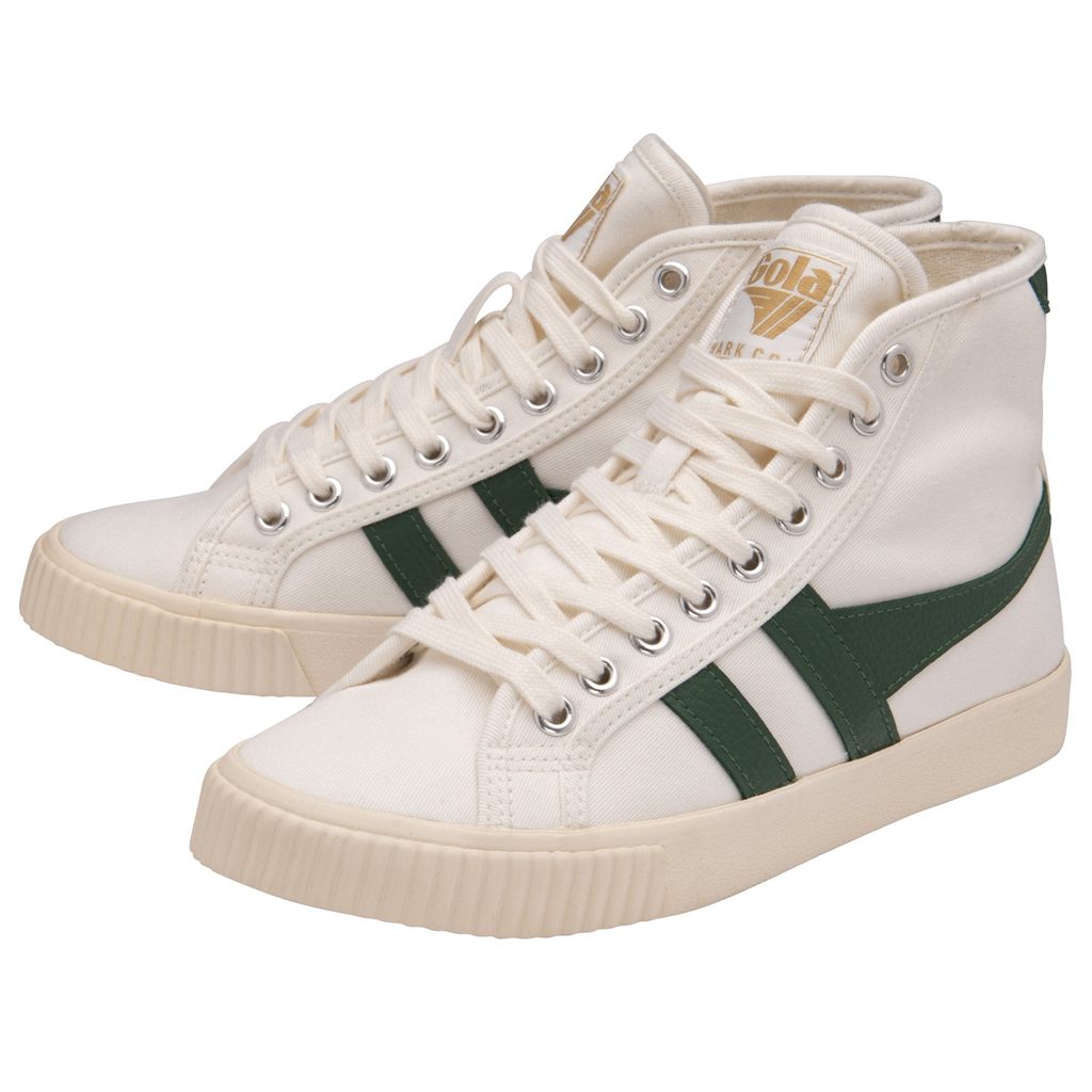 Gola Classics Tennis Mark Cox High Sneakers Białe Ciemny Zielone Polska | 2369ENFCD