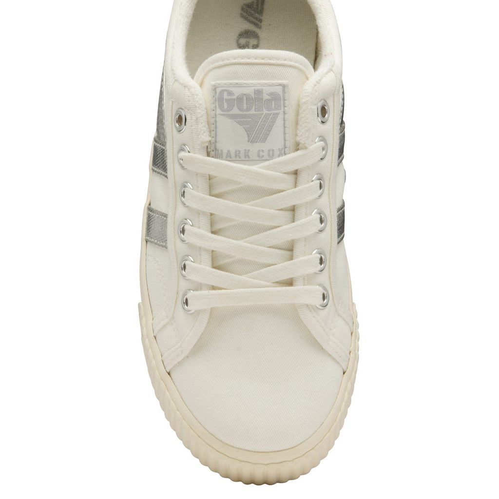 Gola Classics Tennis Mark Cox Sneakers Białe Srebrne Polska | 9273EGJNF