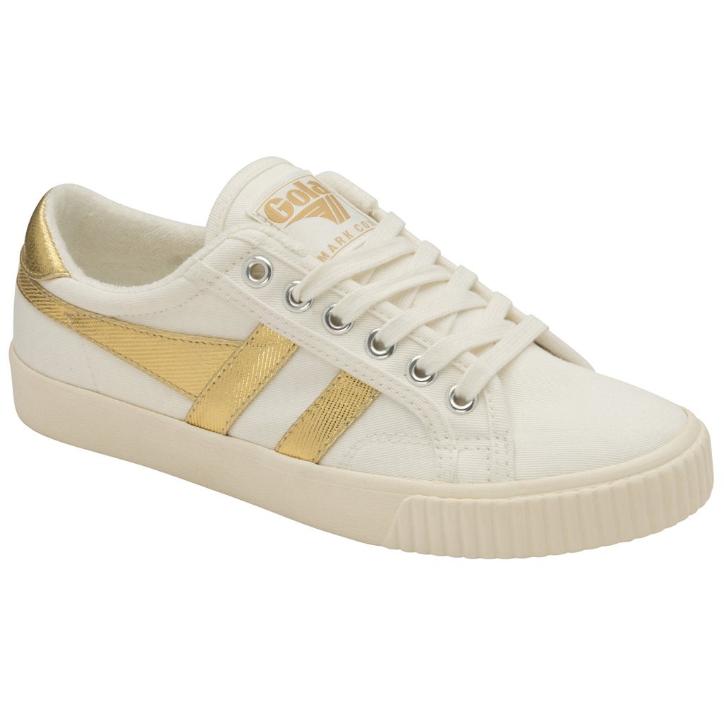 Gola Classics Tennis Mark Cox Sneakers Białe Złote Polska | 1387CNVYA