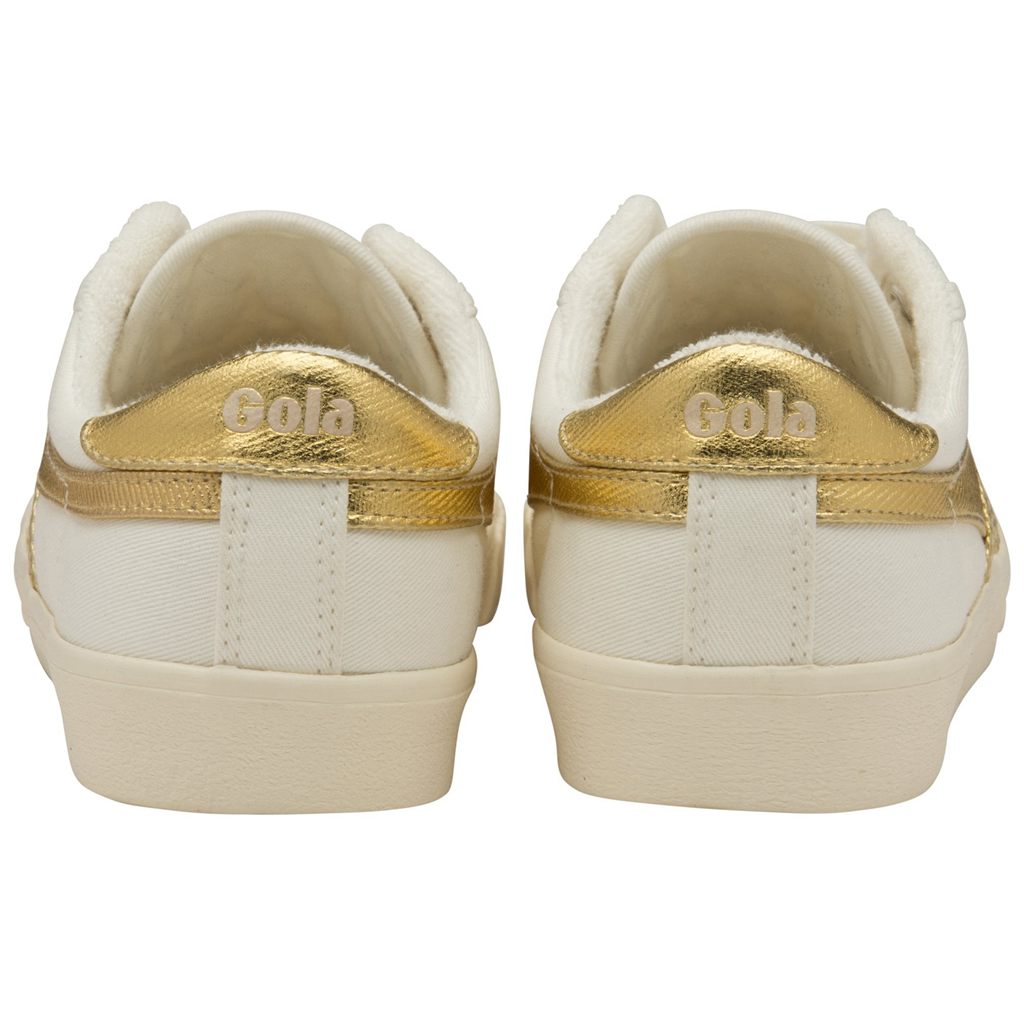 Gola Classics Tennis Mark Cox Sneakers Białe Złote Polska | 1387CNVYA